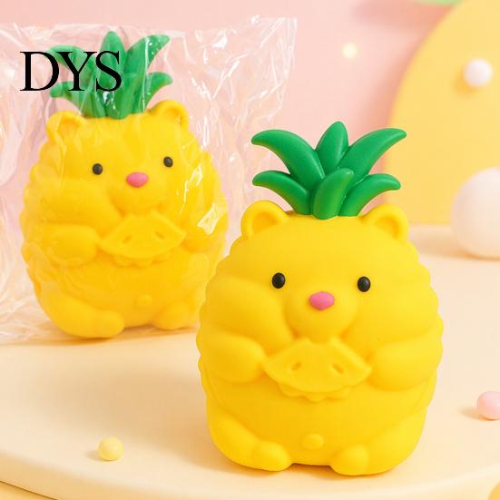 Cute Fruit Stress Ball Large Pineapple Ball, Slow Rising Squeeze Toy for Anxiety Relief, Strawberry Soft Banana Grape Corn Carrot Sensory Toy,