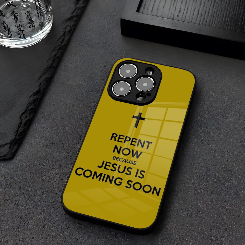 Funda de Teléfono de Vidrio con Versículo de la Biblia Cristiana para IPhone 12 17 15 14 13 16 11 Pro XS Max Plus Mini X XR E2020 Templado Coq