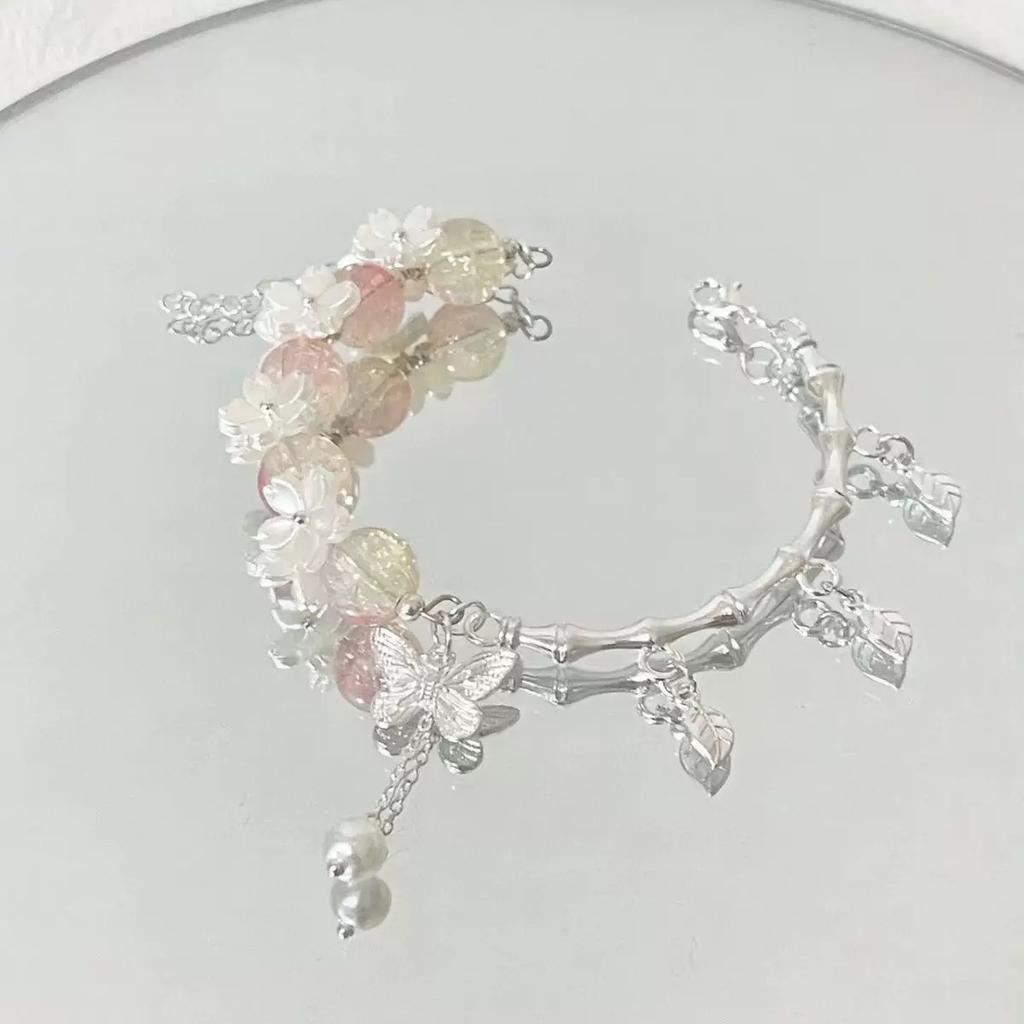 Crystal Butterfly Bracelet Student Party High Value Bracelet Children's Girl Friendship Fairy Two or Four People Bracelet