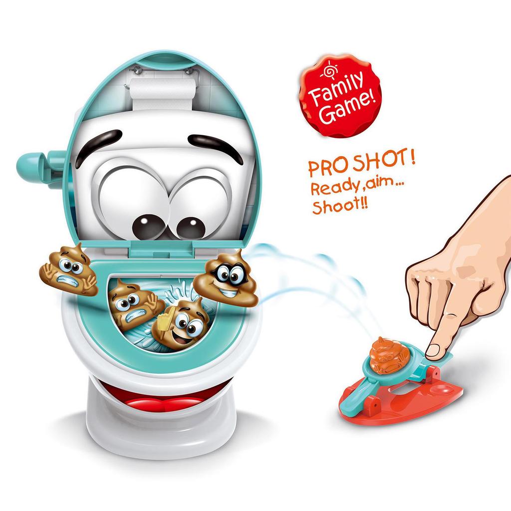 Toilet Catapult Poop Prank Game: Fun Novelty Gag Toy for Parent-Child Interaction.