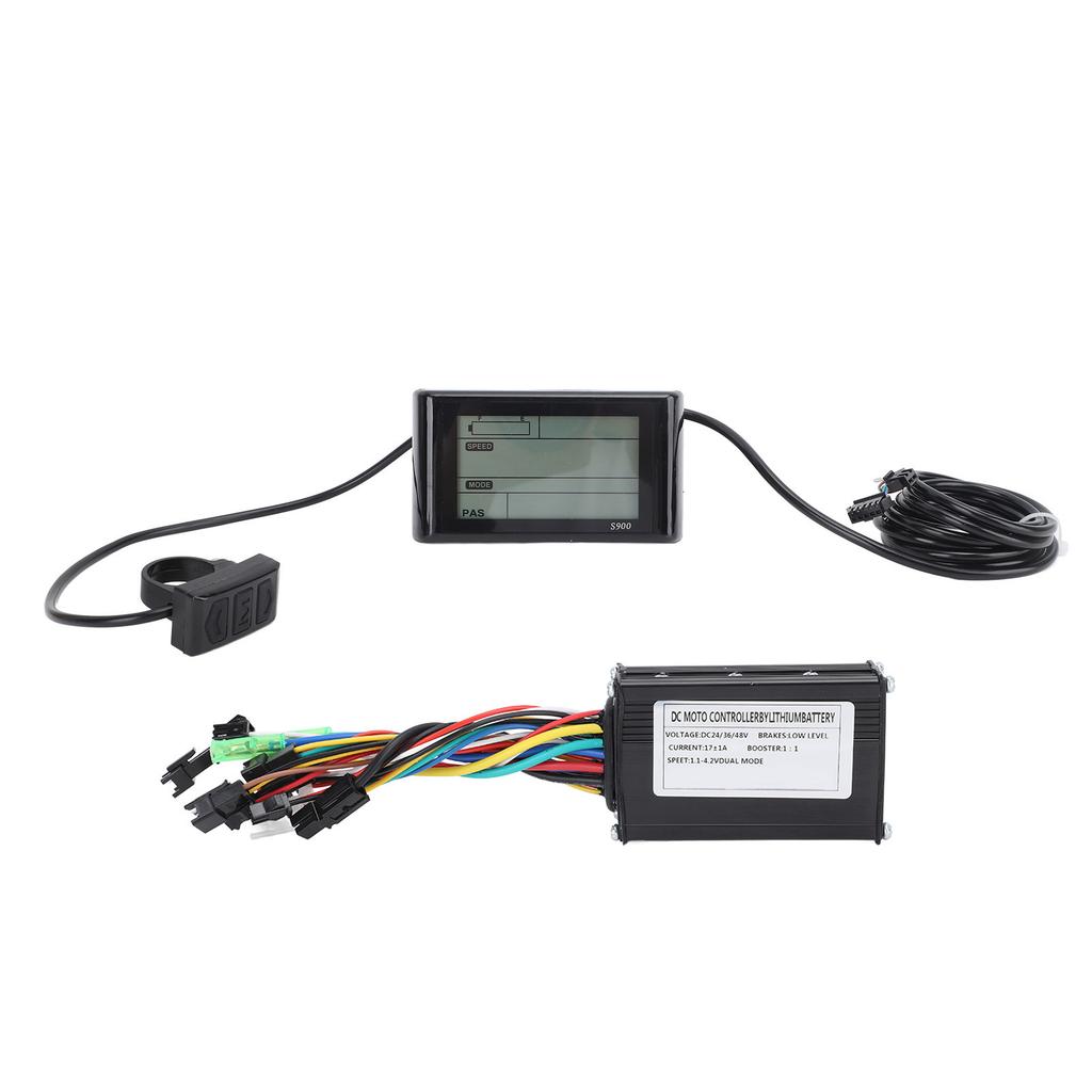 36V 48V Electric Bike Conversion Kit 17A 3 Mode Controller S900 LCD Panel FT 8C Pedal Assist Sensor 109R Thumb Throttle