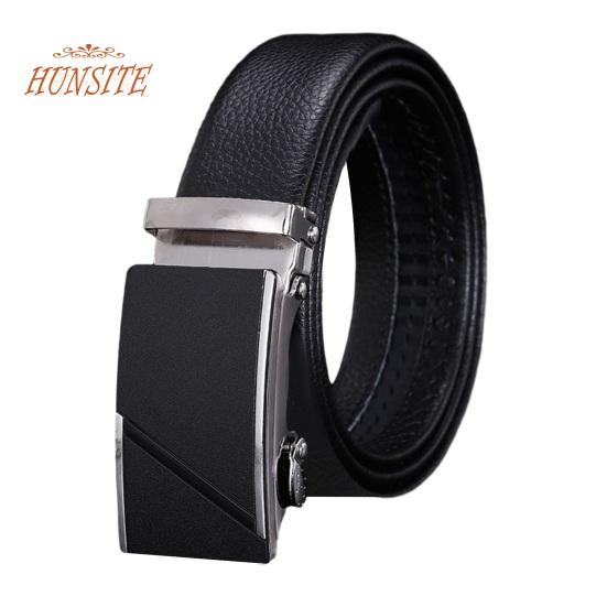 Men Autumatic Belt Business Formal Belt Smooth Faux Leather Alloy Buckle Anti-break Great Durability Anti-slip Men Meeting Commute Suit Pants Belt