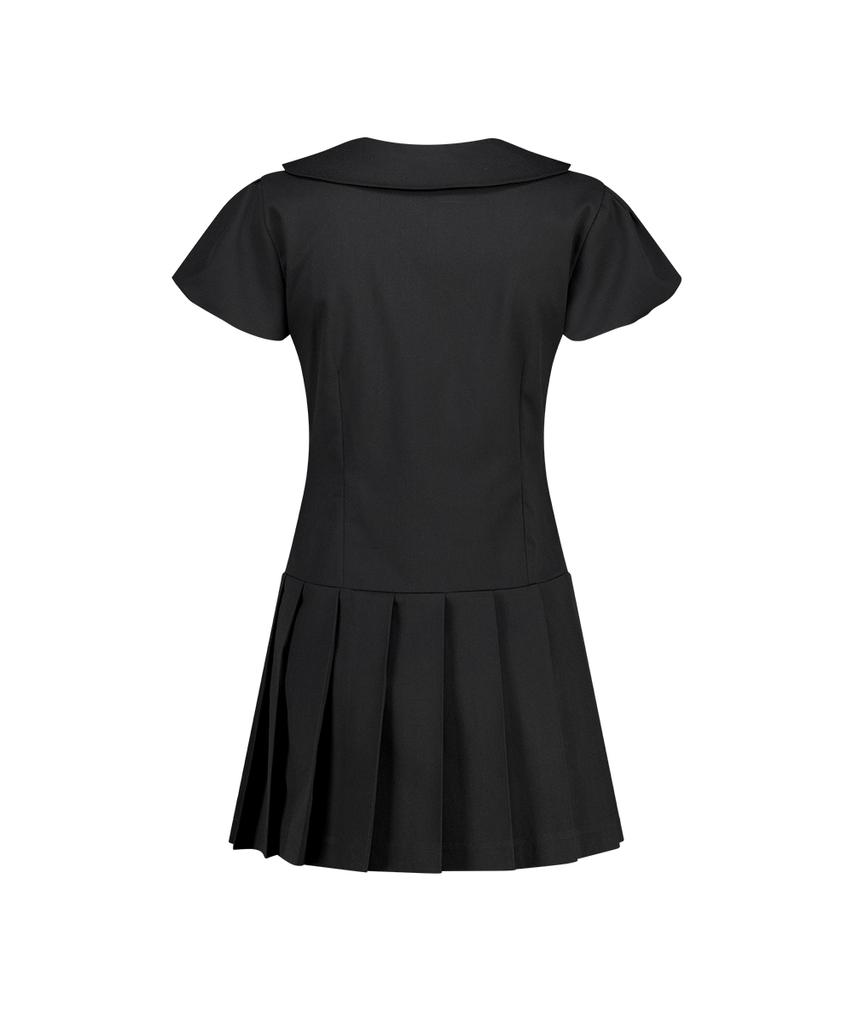 ILLIGO Rose Pleated Mini Dress Black