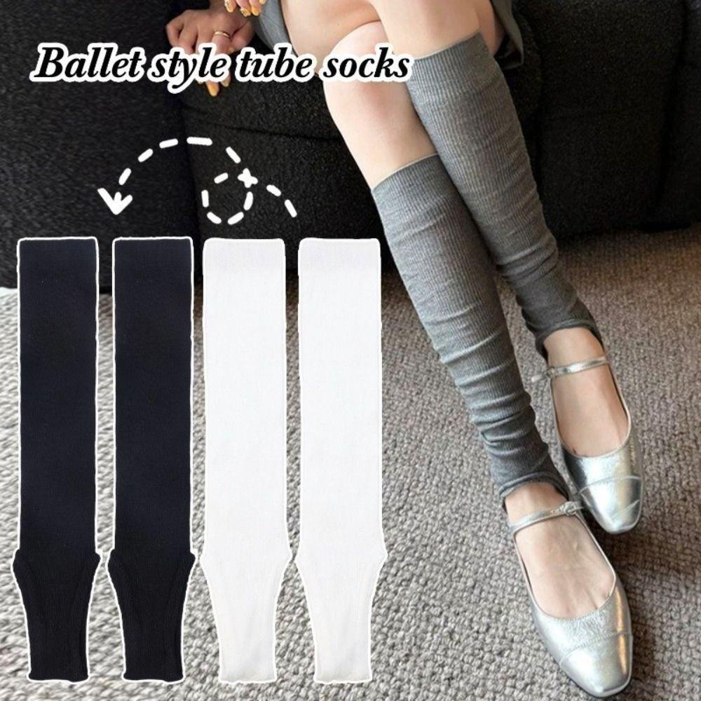 Solid Color Mid-calf Calf Socks Lightweight JK Stockings New Leg Warmer Socks Dancewear Styling