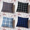 Checkered Pattern Cushion Cover Premium Comfort Reversible Pillow Cove Two In One Design for Any Room  Car Interior