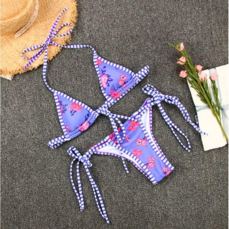 

Раздельный купальник на бретелях, сексуальный раздельный купальник бикини, купальник с принтом на шнуровке, сексуальное бикини 2 L