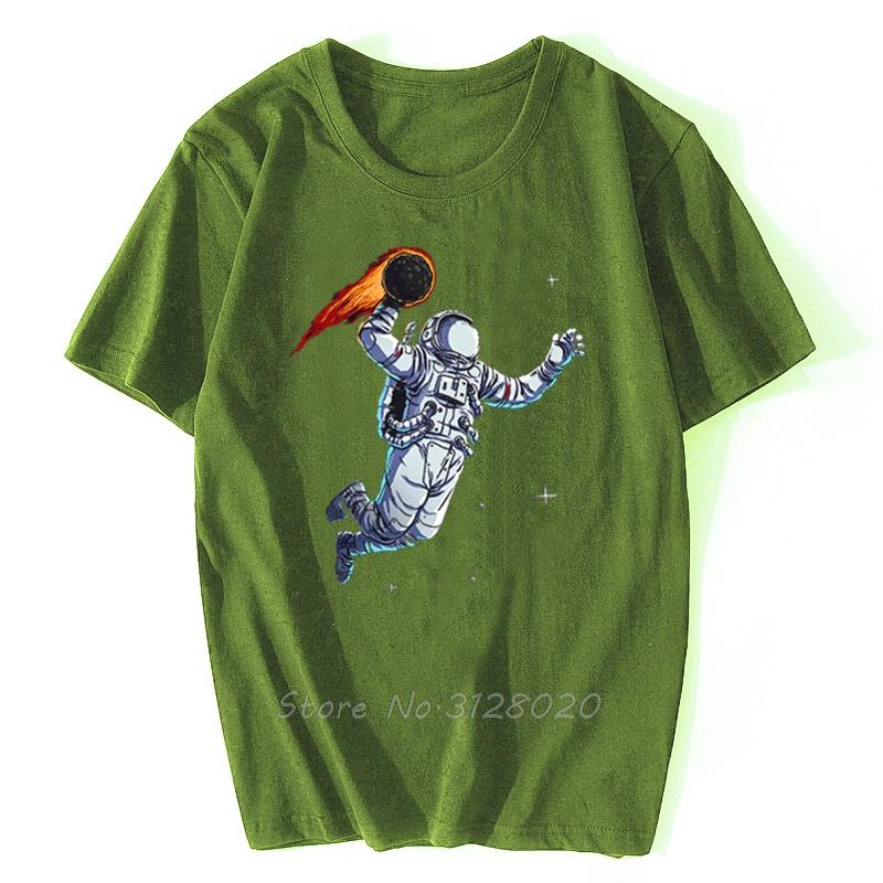 Astronaut Play Moon TShirt Like Basketball Funny Tshirt Childish Dream Cotton Mars T Shirt Unisexs Clothes Oversized Unisex Tops