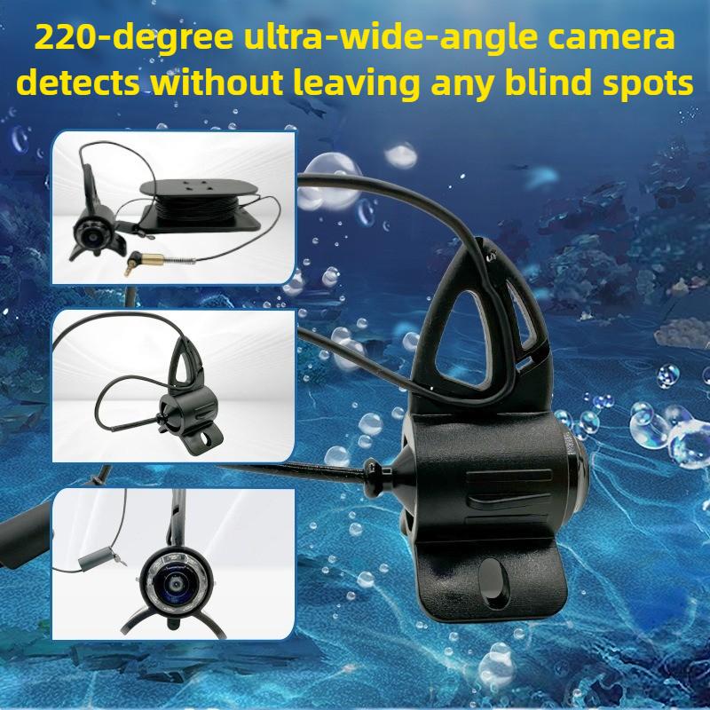 5-inch alarm visual fish finder, ultra clear AHD digital signal underwater fishing camera, 4K image quality for recording