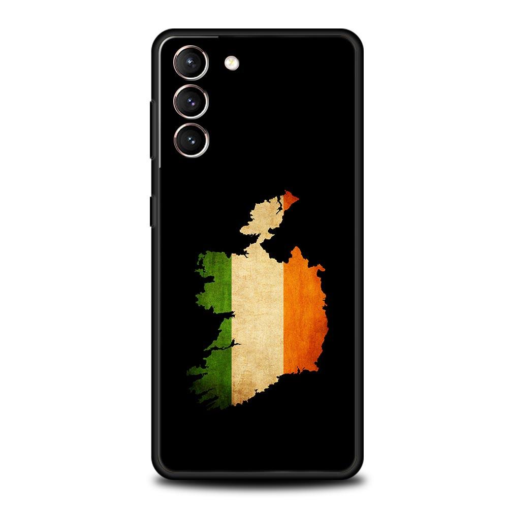 Ireland Flag Phone Case For Samsung Galaxy S25 Edge S24 S23 S22 S21 Ultra S20 FE 5G S10 S10E S9 Plus Soft TPU Cover