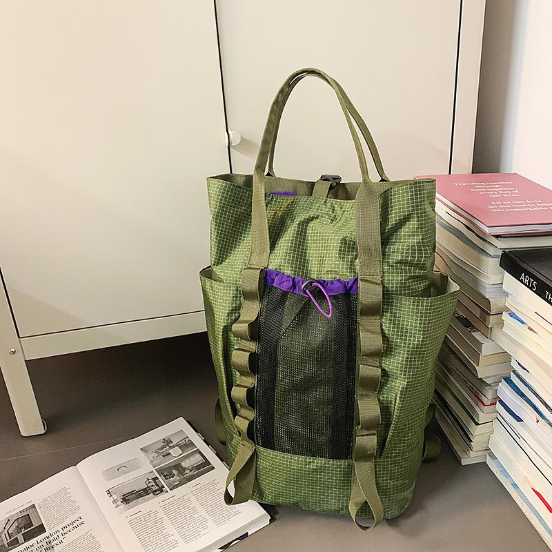 Summer school bag women's bucket bag casual large-capacity sports bag lightweight waterproof backpack men's high-end sense