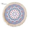 Descanso de Panela Antiderrapante para Cozinha, Jogo Americano Tecido de Algodão Estilo Boho, Jogo Americano de Mesa com Franjas de Borla para Pratos de Jantar, Jogo Americano Lavável a Quente, Suporte de Panela Resistente para Pratos Quentes,