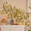 Bendable LED Rattan String Lights with Butterflies & Leaves for Wall Decoration