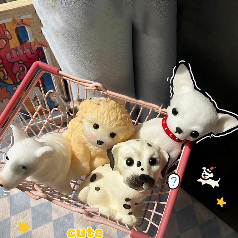 Simulation Squeeze Toys Tpr Dog Model Ornament Stereoscopic Pinch Toys Cute Stress Relieving Toy Doll Relaxing Toy Pinch Toys