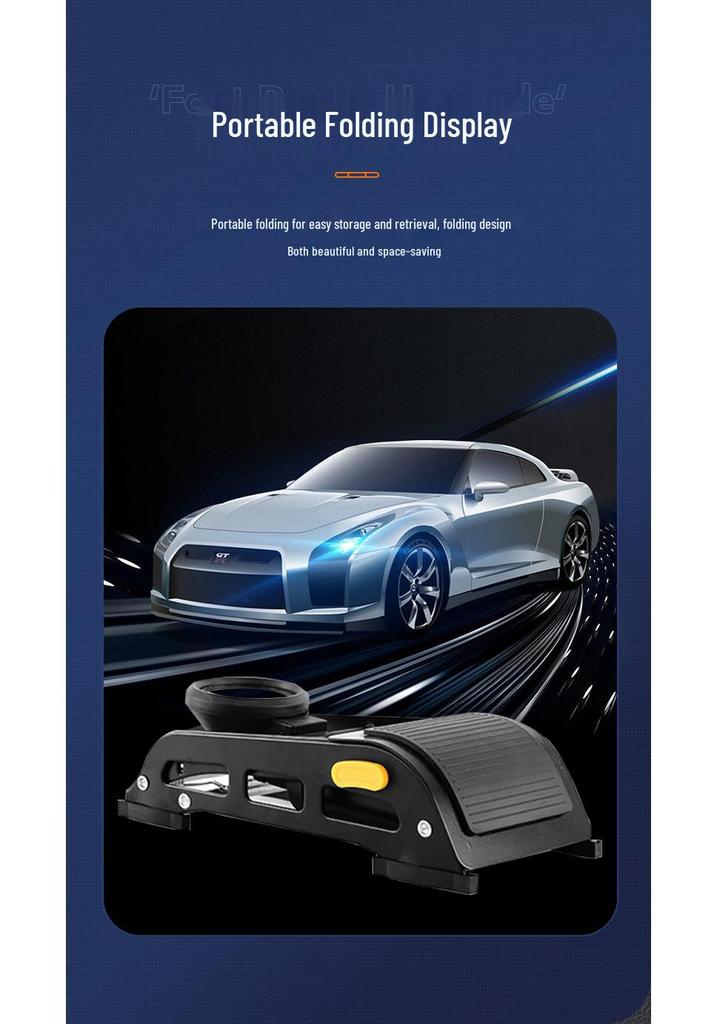 12V Digital Display Portable Tire Inflator with Preset Pressure and One-Key Inflate/Stop