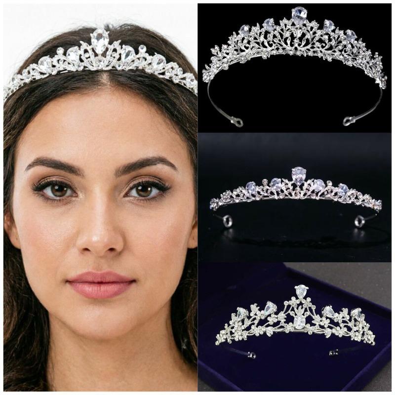 Zircon Bride Crown Queen Dress Crown Wedding Dress Headgear Birthday Party Headband Accessories Wedding Accessories