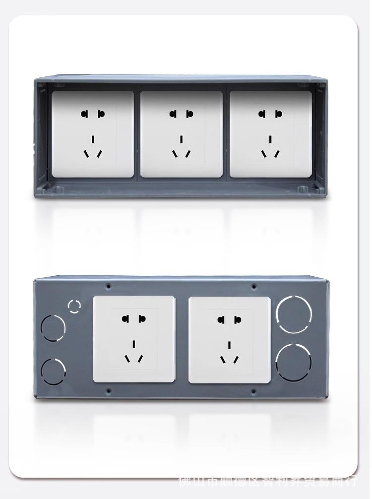 Aluminum Alloy Desktop Cable Management Cover for Computer Desk 86 Socket
