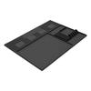 Magnetic Barber Mat for Clippers Non Slip Heat Resist Barber Tool Organizer Mat with 4 Strong Magnets Slots Small Size
