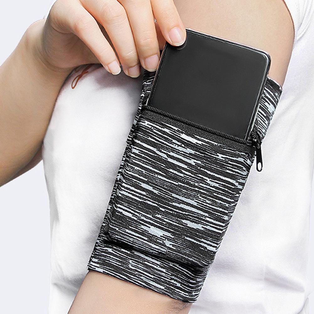 Zipper Running Bag Wrist Wallet Pouch Wrist Bag Basketball Yoga Wristband Sweatband Sports Arm Bag for Key Card Storage Case