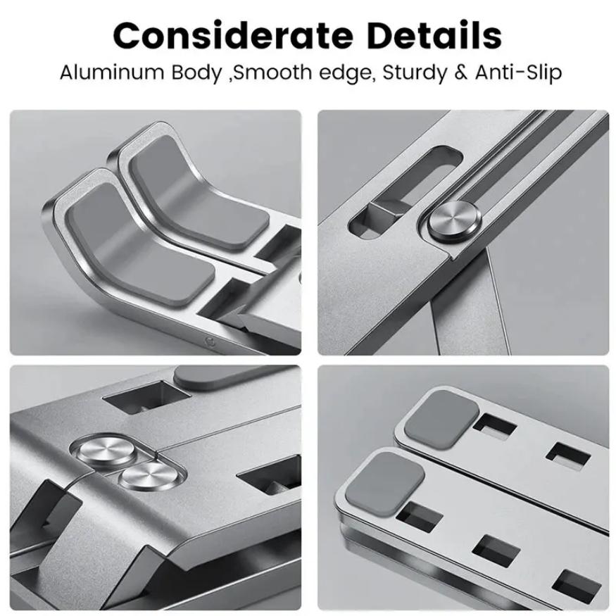 Multi Purpose Bracket Aluminum Alloy Portable Laptop Stand Foldable Mobile Phone Notebook Holder Adjustable Tablet Stand