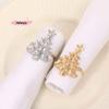 6Pcs Christmas Napkin Rings Xmas Tree Ornaments Home Kitchen Dinner Table Decor New Year Party Supplies