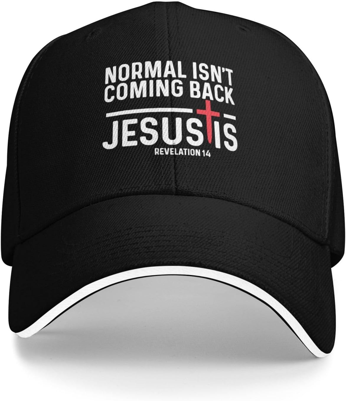 Normal Isnt Coming Back But Jesus Is Christian Faith Baseball Cap Polyester Adjustable Outdoor Dad Hat One Size