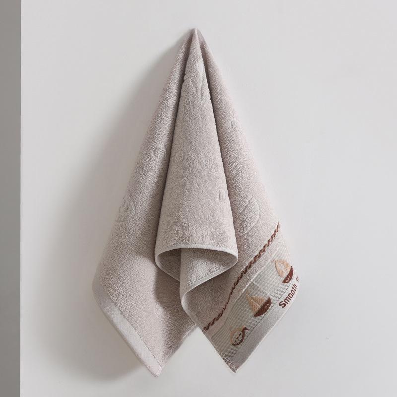 Pure Cotton Soft Absorbent Face Towels with Embroidered Logo - 14 Count Set