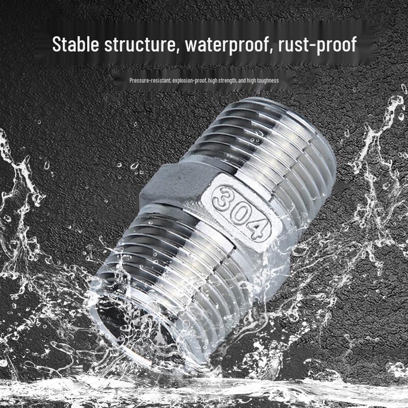 304 Stainless Steel Double Head External Thread Nipple
