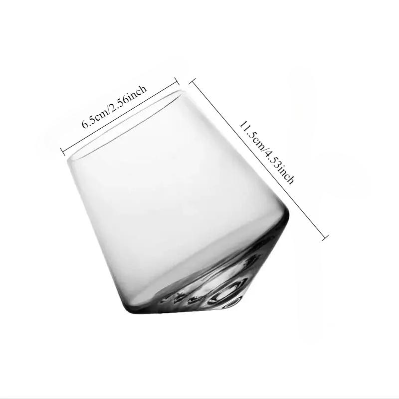 Luxury Rotating Tumbler Cup Transparent Cold Drink Cup High-end Whiskey Glass Foreign Wine Glass Barware Personalization Glass