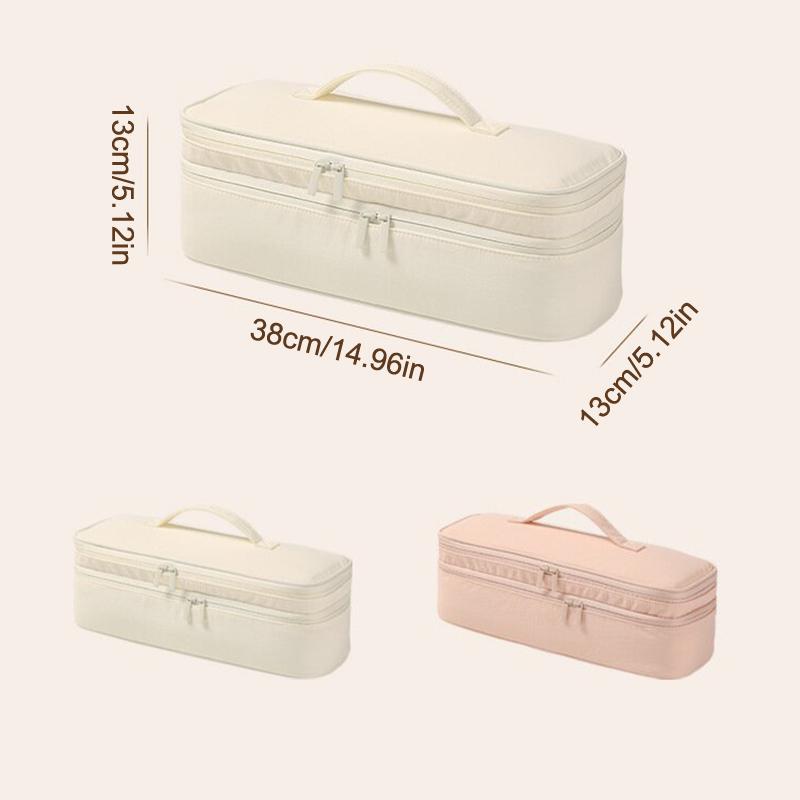 Large Hair Dryer Bag Travel Hair Dryer Bag Portable Double-Layer Hair Dryer Storage Bag Spacious Organizer Case With For Women'S