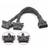 OBDII Extension Splitter Cord Adapter for Car Diagnostic Scanner OBD2 Splitter Cable 1 Male to 2 Female Extension Cable