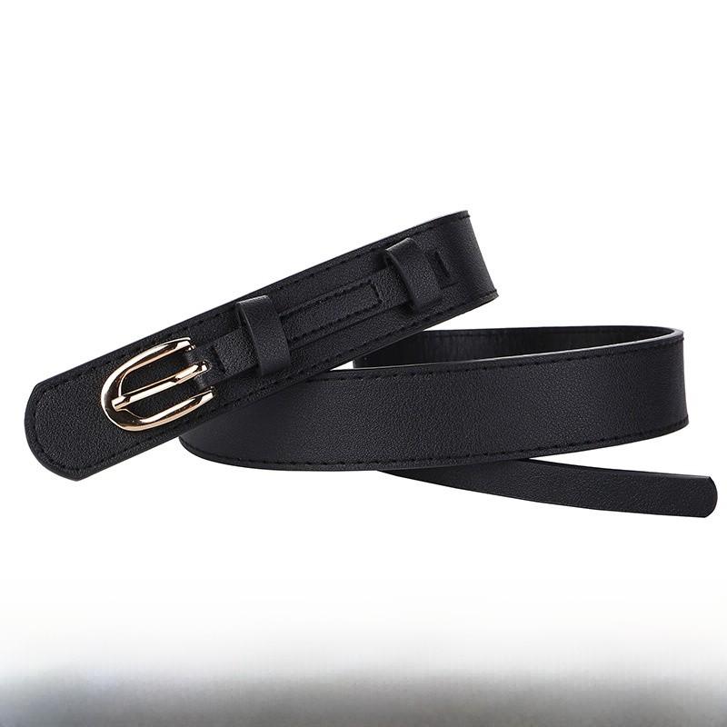 Womens Faux Leather Belt With Round Buckle For Office And Casual Wear 1