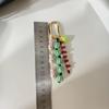 Travel Use Fish Keychain 1Pcs Bag Charm Ceramic Watermelon Beaded Tennis Pendant Portable Luggage Pendant Decor for Women