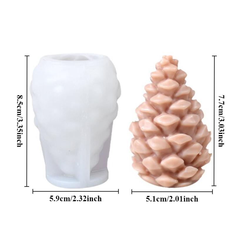 Christmas Pine Cone Series Candle Silicone Mold 3D Pine Cone Candle Soap Gypsum Resin Crafts Cement Mold Christmas Gift Making