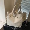 Large Capacity Women's Canvas Tote Bags Commuter Casual Ladies Travel Handbags Simple Multi-pocket Durable Female Shoulder Bag