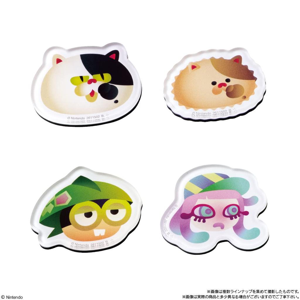 BANDAI Acrylic Splatoon 3 Chara Magnets BOX of 14 (Candy Toy)
