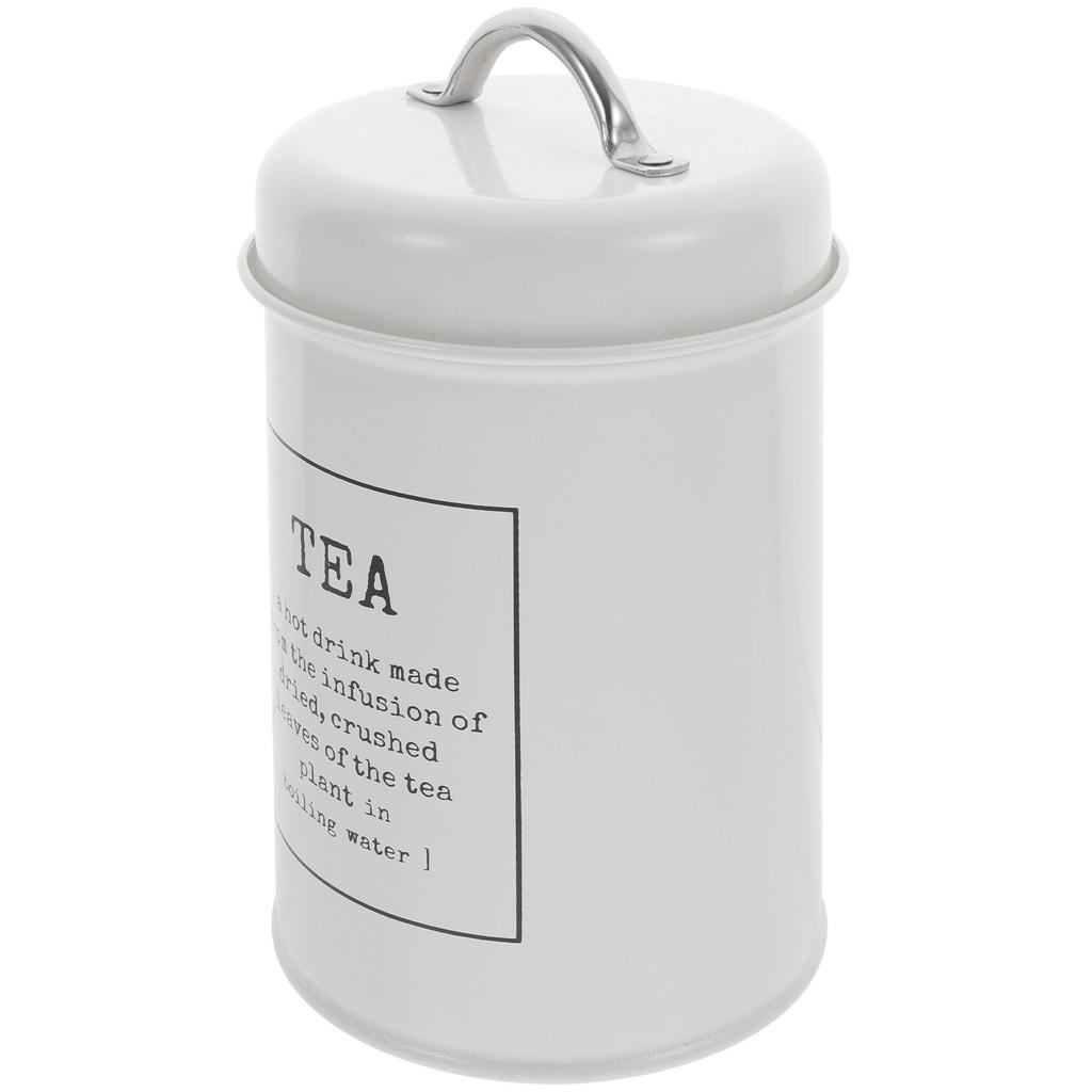Iron Airtight Tea Coffee Sugar Canister Storage Jar Kitchen Counter Farmhouse Decor Large Capacity Metal Food Container