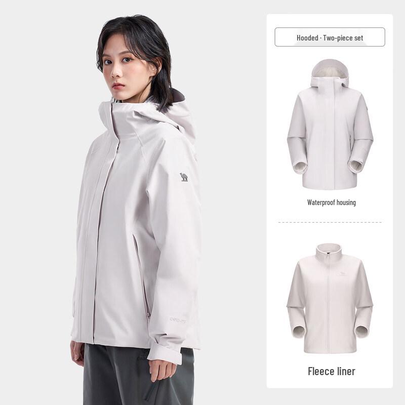 Camel 3-in-1 Fleece-Lined Outdoor Jacket