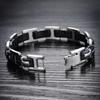Classic Men's Cross Bracelets 316L Stainless Steel Silicone Bracelet for Man Male Jewelry Friendship Men's Bangles on Hand