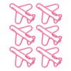 100pcs Airplane Shaped Paper Clips Rust Prevention Plating Process Cute Paper Clip for Scrapbooking Card Making