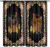 Rustic Rooster Floral Curtains, Bohemian Folk Art Printed Kitchen Window Treatments for Living Room Bedroom Farmhouse Decor