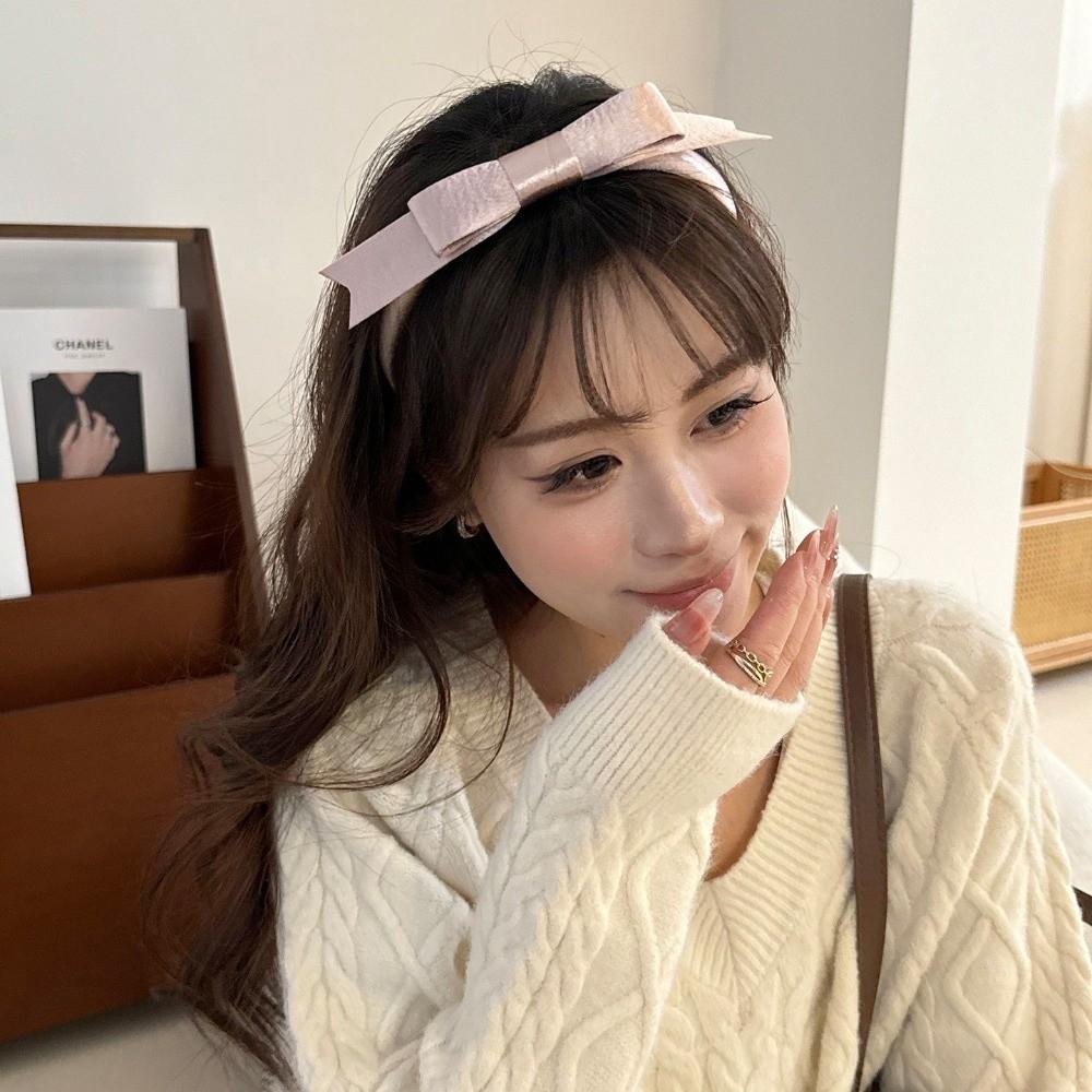 Thin Balletcore Hair Band Satin Women Hairband Elegant Bow Headband  Girl/Women