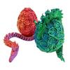 3D Printed Rose Dragon Articulated Dragon with Egg Flexible Rose Dragon
