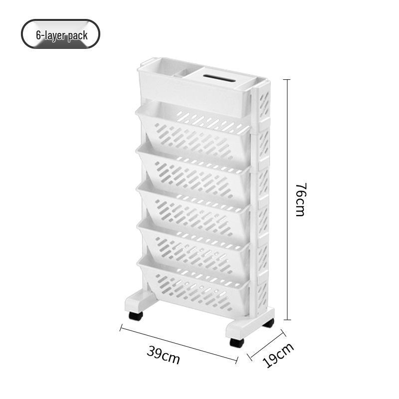 Universal Wheel Floor Storage Rack & Movable Bookshelf for Classroom or Table Side