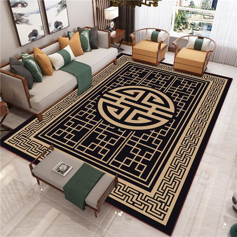 New Chinese Style Living Room Carpet Chinese Style Sofa Coffee Table Mat Bedside Classical Style Carpet