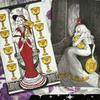 12*7cm Tarot Tajemne Lustro Kobieca Sztuka Tarot W Bogatej Symbolice Z Monochromatycznym Obszarem:Czarny, biały, czerwony, złoty – z przewodnikiem