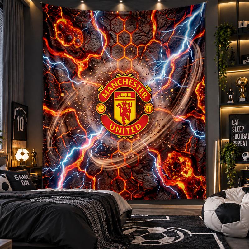 Wandbehang Tapisserie Manchester United Drucktuch für Wohnzimmer Schlafzimmer Heimdekoration
