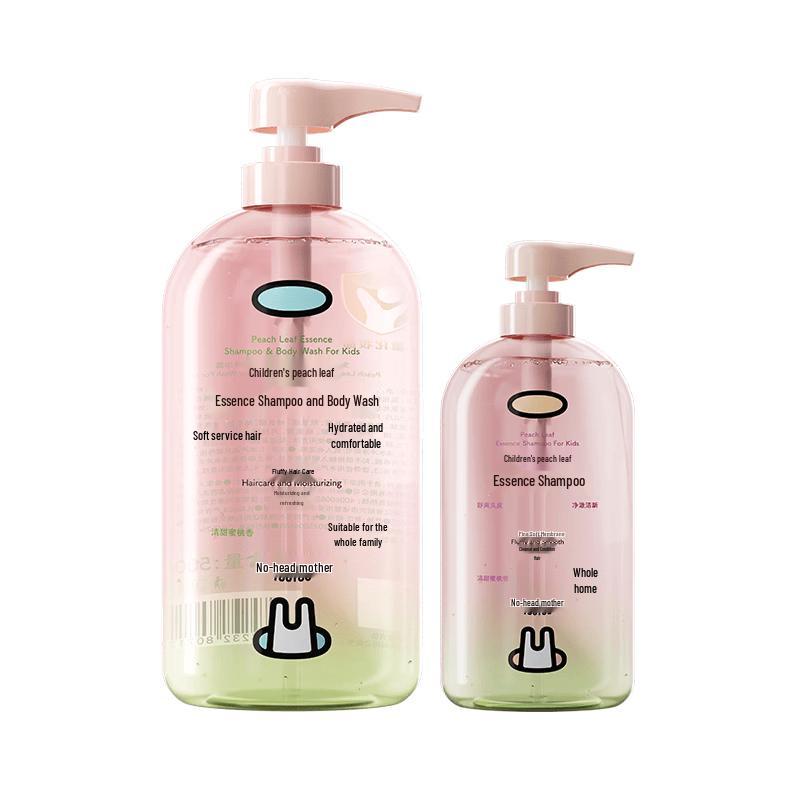 Mother Rabbit Kids Peach Leaf Essence Shampoo & Shower Gel Set