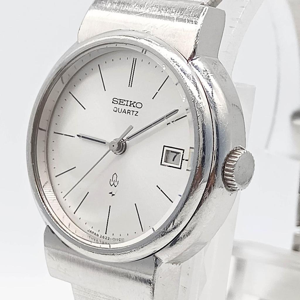 [USED] 371 Free Shipping Battery Replaced SEIKO Quartz Watch Silver