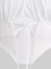 Rosegal Gothic Puffärmel Blumenspitze Panel Gebunden Rüschen Geraffte Solide Asymmetrische Kurzes Top