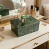 Marble-Style Jewelry Box With Lid Dresser Entryway Key Storage Modern Minimalist Small Organizer